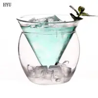 在飛比找樂天市場購物網優惠-HYU果汁飲料杯個性玻璃杯創意雞尾酒杯三角杯酒吧KTV酒具用