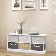 Storage Bench 6 Drawers Wood vidaXL