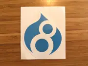 Drupal 8 logo sticker decal developer coding programming open source laptop