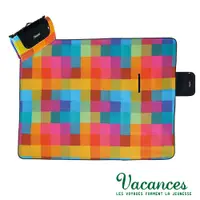 在飛比找蝦皮購物優惠-VACANCES提袋式摺疊防水野餐墊(彩色方塊)-展示品