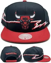Mitchell & Ness Chicago Bulls New Life Line Black Red Era Snapback Hat Cap