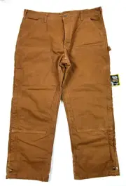 Carhartt Canvas Work Pants Size 40x30 Quilt Lined Zip to Thigh Waist Overall NEW