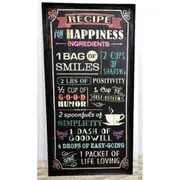 Menu Recipe Wall Art 47x97cm