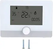 [OKJHFD] Thermostat, Digital Programmable Thermostat Temperature Controller for Wall-Hung Boiler Heating System,Programmable Temperature Controller with Energy-Saving Features(White)