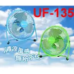 小港數位【可刷卡】KINYO UF-135 藍色 六吋 USB 桌扇 全金屬 強力風扇【線1.2米】USB桌扇 電風扇