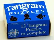 TANGRAM PUZZLE SMALL BOX SIZE 5CM X 4CM BY HOUSE OF MARBLES BRAIN TEASER TOY