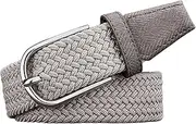 [Generic] NDSLJSLQT Elastic Woven Belts For Women & Men, 1.37" Wide Canvas Casual Braided Web Golf Belt For Jeans Pants -Beige