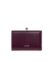 clasp-fastening leather wallet One size Red