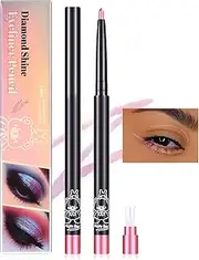 DAGEDA Shimmer Eyeshadow Stick,Chameleon Eyeshadow Metallic Eyeliner with Pencil Sharpener,Holographic Cream Eyeshadow Makeup,Long Lasting High Pigmented Eye Makeup (Sparkling Pink)