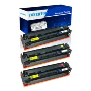 3 Pack Toner Set fit for HP 201X Color LaserJet Pro MFP M252n M252dn M277 CF400X