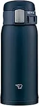 Zojirushi SM-SF36-AD Water Bottle, Direct Drinking [One-Touch Open] Stainless Steel Mug, 12.2 fl oz (360 ml), Navy
