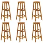 vidaXL Bar Stools 6 pcs Solid Acacia Wood