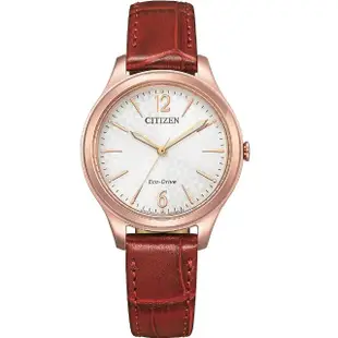 【CITIZEN 星辰】LADYS系列 光動能 時尚格紋腕錶 32mm(EM0508-12A)