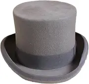[qwmvhfg] Beanie hat， Men Women Wool Flat Man Top Fedora Versatile Gentleman Cylinder Strap Steampunk Hat Elegant