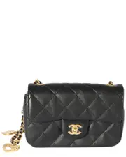Chanel Black Quilted Lambskin Mini Flap Bag (Authentic Pre-Loved)