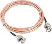 TOP-VIGOR RG316 Coaxial Cable 10Ft/3Meter BNC Male to BNC Male, 50 Ohm Low Loss Coax Cable for HAM & CB Radio, Antenna Analyzer, Security CCTV Camera