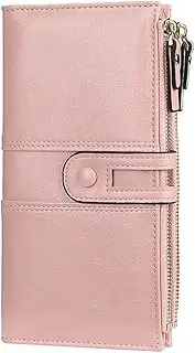 [SKUZA] Wallet,Card Bag,Fashion Women Wallets Long Leather Card Holder Classic Female Purse Zipper Wallet for Women (Pink) (Color : Pink)