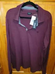 Buffalo David Bitton Mens XXL, 2XL Purple & Black Long Sleeve Sweater Pullover