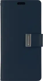 Goospery Rich Diary Case for iPhone 13 - navy