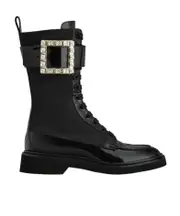 Viv Rangers logo short boots 35,36,35.5 Black
