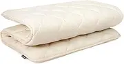 [Aircliff] Japanese Floor Futon Mattress, Tatami Mat Sleeping Pad, Shikibuton, Mattresses Topper, Boys Girls Roll Up Dormitory Mattress, Foldable & Portable Floor Lounger Bed, Guest Bed (Cream, Queen)
