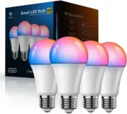 Pack of 4 MagicLight A19 E26 9 W Voice Control Bluetooth WIFI RGBTW Smart Bulb