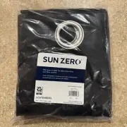 Sun Zero Energy Efficient Room Darkening Curtain Single Panel 40"x84" Black E2