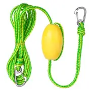 Kayak Tow Line,Drift Sock Anchor Rope for Fishing Boat,Buoy 12ft Yellow/Green