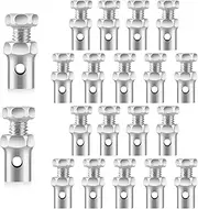 20 Pack 1/8" Universal Throttle Cable Ends Stop Throttle Brake Cable Parts Lock Clamps for Go Kart Motorcycle Motorized Bike Lawn Mower