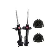 2x Rear KYB Shock Absorbers Strut Mount Kit for Nissan X-Trail T30 QR25DE 01-07