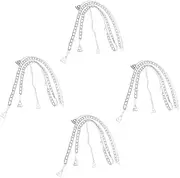 [LIFKOME] Hollow Rhinestone Shoulder Chain Fashion Belt Table Decoration Rabbit Women's Elastic Band Home Logo Elegant Logo Wedding Decoration Table Decorations Silver Rhinestones