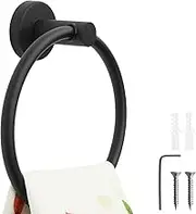 Towel Ring, Stainless Steel Bath Towel Holder, Space Saving Modern Towel Holder, Kitchen Bath Towel Holder Hangers, Round Bath Towel Rack for Bathroom Kitchen Guest Rooms 16.5x19x8 cm