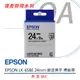 【原廠公司貨】EPSON LK-6SBE 24mm 銀底黑字 資產管理系列 標籤帶