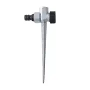 2Pcs Lawns Sprinkler for Yard Metal Water Sprinkler Heavy Duty Spikes Base 360