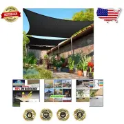 Tailored 7' x 11' Black Shade Sail - Breathable, Water Permeable & UV Resistant