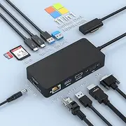 New Microsoft Surface Dock 2, 11-in-1 Surface Pro Docking Station 4K@60HZ HDMI+VGA, Surface Docking Station for Surface Pro 11/10/9/8/X/7/6/5/4/3, Surface Laptop 6/5/4/3/2/1, Laptop Go 3/2/1, Book
