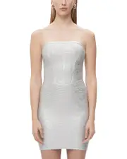 Herve Leger The Avery Foil Corset Dress