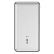Belkin BoostCharge USB-C PD Power Bank 10K + USB-A to USB-C Cable - Silver (BPB011btSL), 2x USB-A Ports, 1x USB-C Ports, 2YR