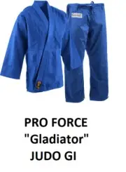 NEW! ProForce Gladiator Judo Uniform Gi with White Belt - Blue - Choose Size