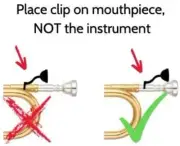 The Original Clip-on Mustache for Small Shank Trombone or Baritone Mouthpiece...