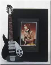 JOHN LENNON The Beatles 1964 Miniature Guitar Frame