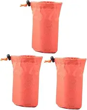 CORHAD 3pcs Camping Storage Bag Cinch Bag Trekking Drawstring Sack Hunting Camping Bag Compression Sack Athletic Drawstring Bag Gym Sack Hiking Gear Orange Nylon