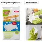 15 x Magic Cleaning Sponges Eraser Cleaning Multi-function Foam Melamine Cleaner