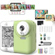 Huzeye Snapalette Printcam,Huzeye Snap Print Camera,Huzeye Snapprint Camera,10X Zoom,Shoot Now and Get It Now,Huzeye Mini Cam Pro,snapalette Kids Camera,HD Mini Sport Camera,Portable Camera (Green)