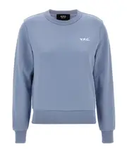 A.P.C. Logo Flocked Boxy Fit Sweatshirt S,XS,M light blue