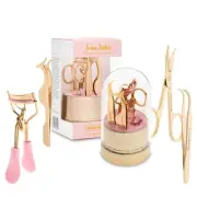4-in-1 False Eyelash Tool Kit - DIY Lash Extension Kit with Tweezer, Curler, ...