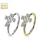 14K Solid Gold Cross NOSE Hoop Ring Tragus Helix EAR Piercing Jewelry Studs