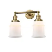 Innovations Lighting 2-LT LED Canton 16.5" Bath, Brushed Brass - 208-BB-G181-LED