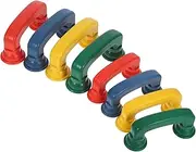 Kisangel Language Skills Development Toy 8pcs Plastic Boys and Girls Handset Realistic Features for Pretend Play