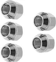 Zerodeko 5pcs Lug Nuts and Wheel Studs for Car Hub Modification Open Flange Nut Caps for Tires and Wheels Easy Installation Enhanced Security for Automotive Applications